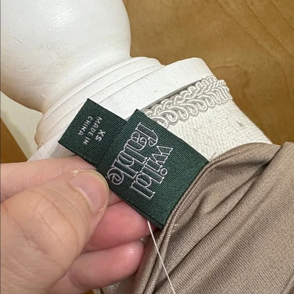 NWT Wild Fable Light Taupe Sleeveless Mock Neck Ruffle Dress Size XS - Picture 5 of 12